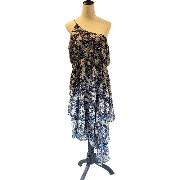 NWT Cupshe Tiered Floral Printed One Shoulder Dress Women's Size XL - Picture 1 of 16